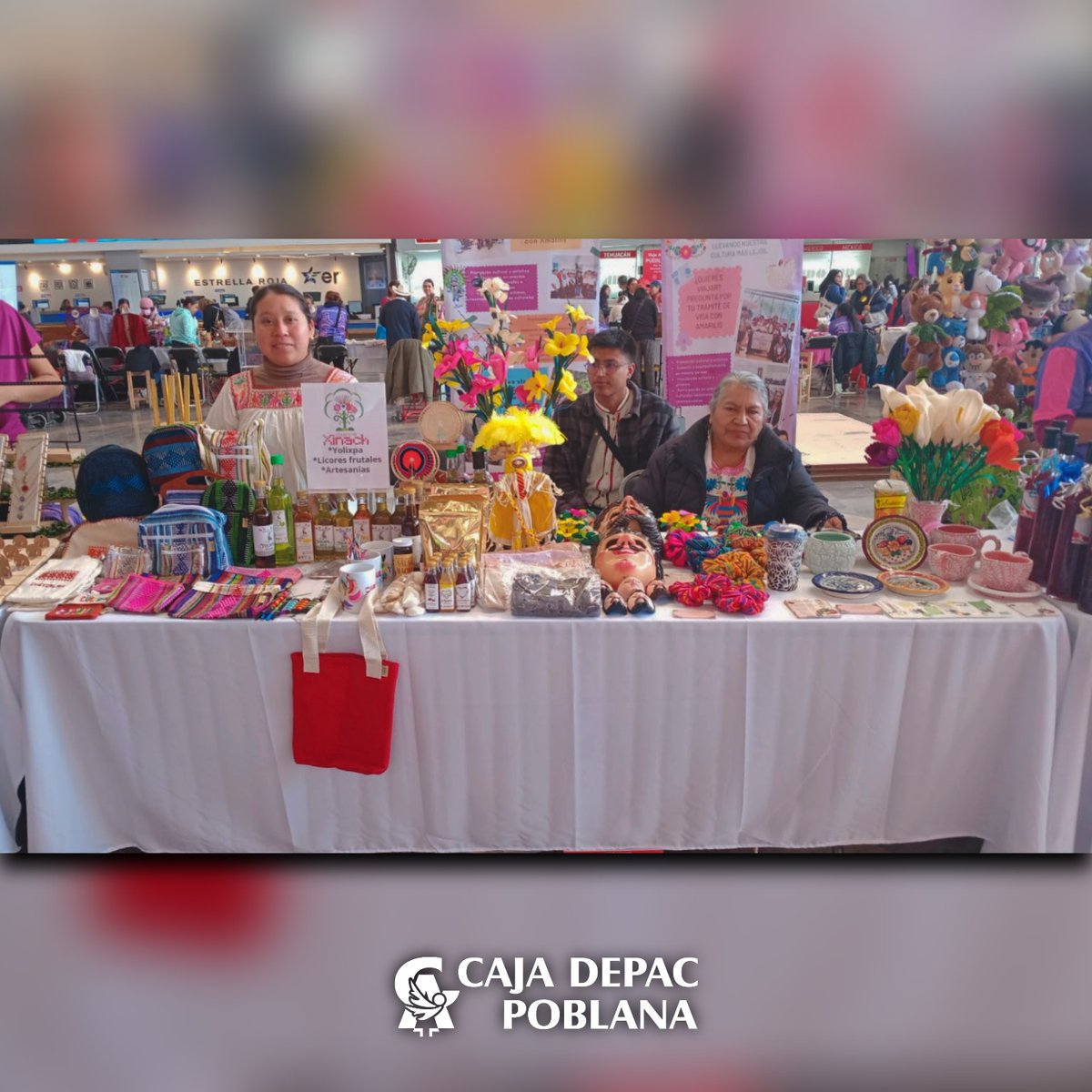 CajaDepac's tweet photo. 📸 ¡Así se vive la Expo Mujeres Poderosas en la CAPU!

En colaboración con Fundación ADO, nuestros socios emprendedores de Caja Depac Poblana te esperan con productos increíbles🧵✨

⏳ ¡Últimos 2 días! (Hoy-mañana)
🕙 10:00-18:00
📍 CAPU-Puebla

¡Checa la galería y visítanos! 👇 https://t.co/xYPd9IWG2c