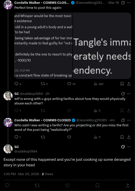 So you can dish it out but you can't take it. Sorry I lifted the curtain on your sapphic fantasy but when I say realistically I mean this would literally happen between these two characters if they existed in real life, because real life isn't so accommodating for your quirk