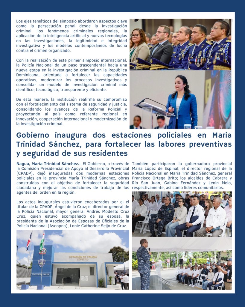 En este primer mes de gestión del mayor general Andrés Modesto Cruz Cruz al frente de la Policía Nacional, continuamos fortaleciendo la seguridad ciudadana, la cercanía con la gente y la transformación policial.

“Las Positivas Policiales” recoge los avances, acciones y