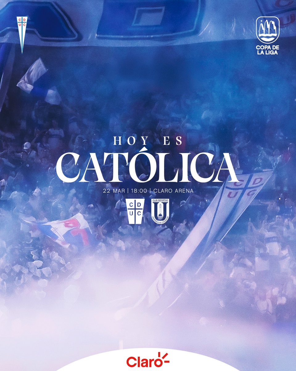 𝐇𝐎𝐘 𝐓𝐄 𝐕𝐄𝐍𝐈𝐌𝐎𝐒 𝐀 𝐕𝐄𝐑 🤍💙

¡Ya llegó el domingo, #HoyEsCatólica! ⚪🔵  Nos volvemos a ver en casa, en Claro Arena, para alentar a la UC en nuestro estreno por la Copa de la Liga 2026 ✊

🏆 Fecha 1 #CopadelaLiga2026
🆚 <a href="/FutbolUdeC/">C.D. U. de Concepción</a>
⏰ 18:00 h
📡 <a href="/TNTSportsCL/">TNT Sports Chile</a>