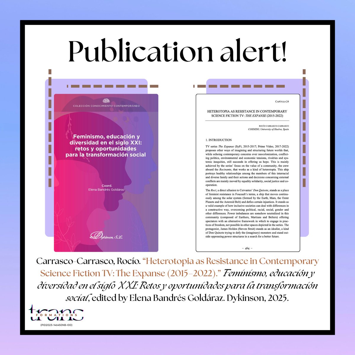 TRANS-FORMATIONS Project tweet media