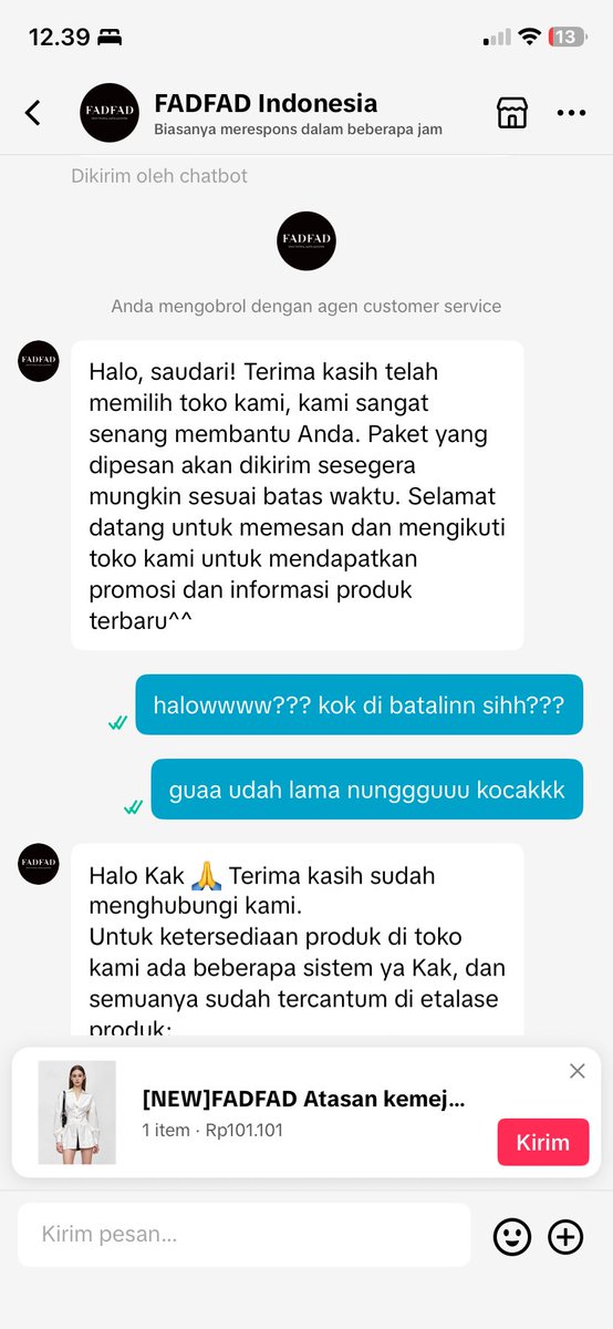 dyyguisaaa's tweet photo. fadfad tolol gue udah pesen baju dari kapan udah sabar banget nunggu anjingg malah di batalin penjual dengan alasan keterlambatan bayarr?? bajingannnnn https://t.co/T38wa32Imz