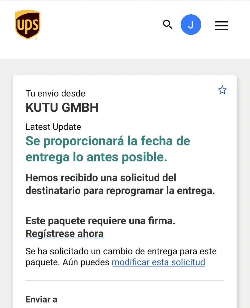 MJrWinters's tweet photo. @UPS_ES se me ha caído un mito con vosotros. Pensaba que erais la mejor empresa de envíos y veo que empezáis a hacer las mismas malas practicas que el resto. ¿Entrega reprogramada por mi? Venga por favor, os creia mas profesionales que al resto… https://t.co/tKI2ZXTD61