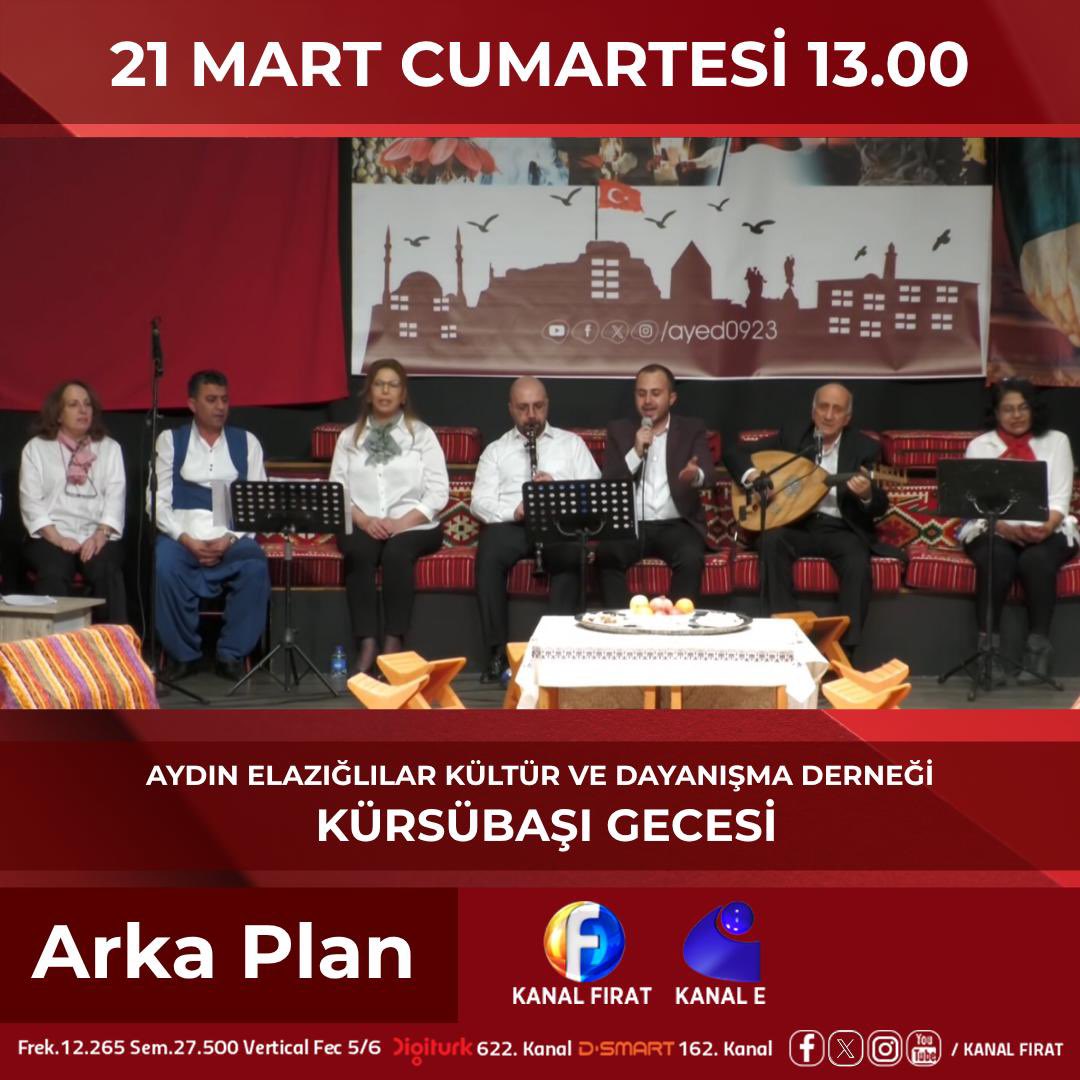Kürsübaşı Gecemiz,
📺 <a href="/KANALFIRAT/">Kanal Fırat</a> ekranlarında sizlerle buluşuyor! 
🗓 21 Mart Cumartesi
⏰ Saat 13.00 
Elazığ’ımızın eşsiz kürsübaşı kültürünü, türküleri ve muhabbeti hep birlikte yaşayalım. Evlerinize misafir oluyor, bu güzel atmosferi sizlerle paylaşıyoruz.
#Elazığ #Kürsübaşı