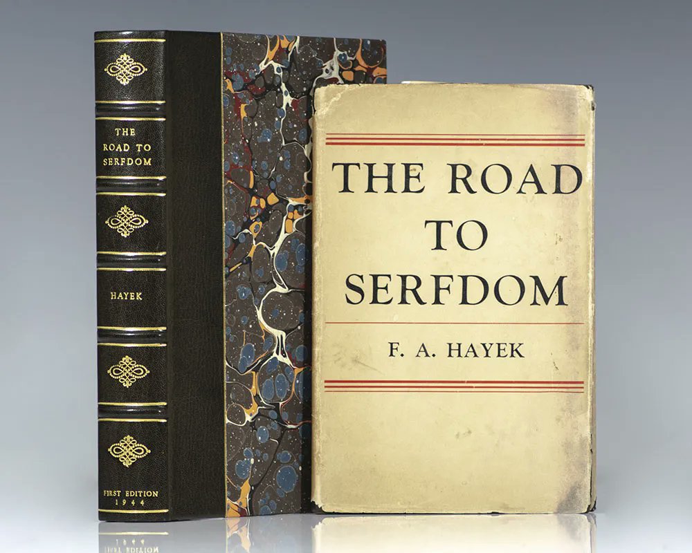 George Orwell on The Road to Serfdom:

“Hayek’s thesis is that socialism inevitably leads to despotism, and that the Nazis were able to succeed because socialists had already done most of their work for them, especially the intellectual work of weakening the desire for liberty.”