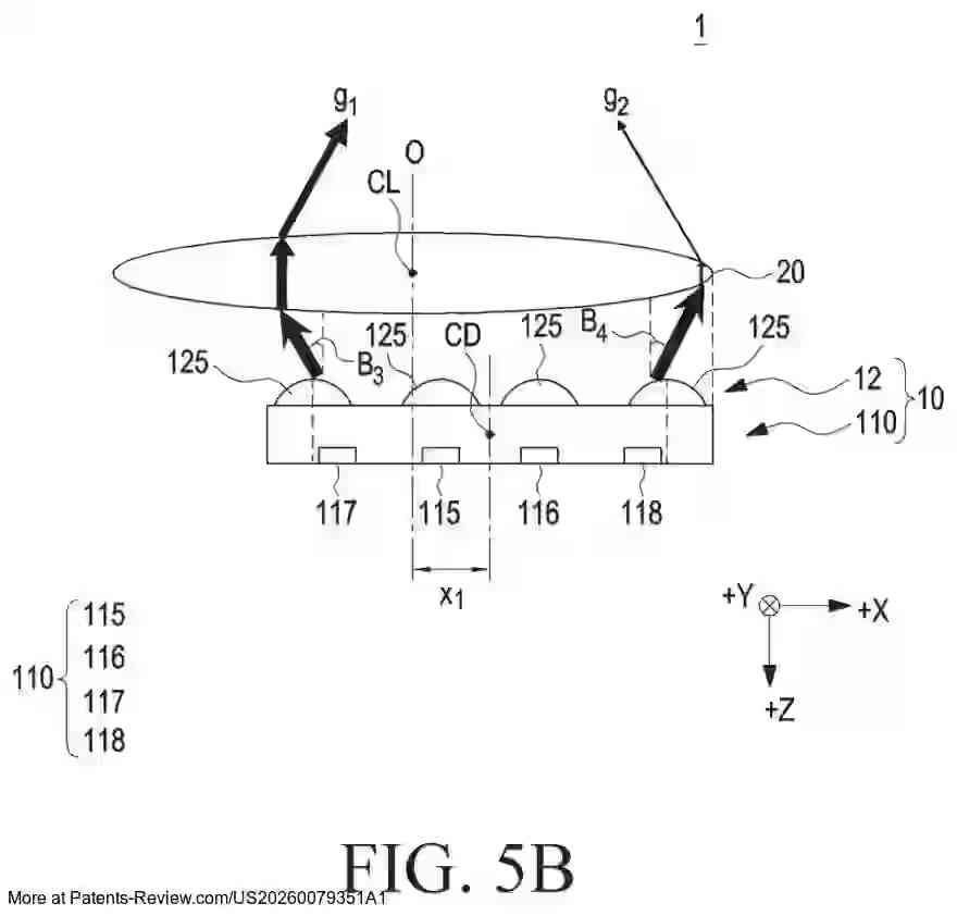 PatentPulse's tweet image. Introducing a new #WearableTech patent application from #Samsung: #US20260079351A1. This device features a unique display system with microlenses that adjust light paths for optimal viewing. The first lens and display are strategically spaced for enhanced user experience.