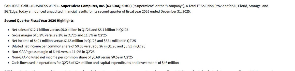 AlejandroMatoso's tweet photo. $SMCI - Now we can explain the big jump in revenue and the lower margin. Is the DOJ giving time to investors to sell their stock before charging the company? https://t.co/e7TLBi6XEV