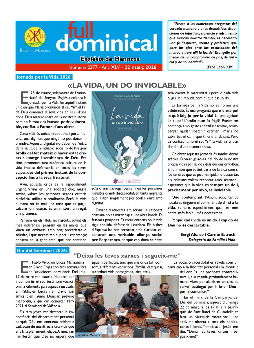 Bisbat de Menorca tweet media