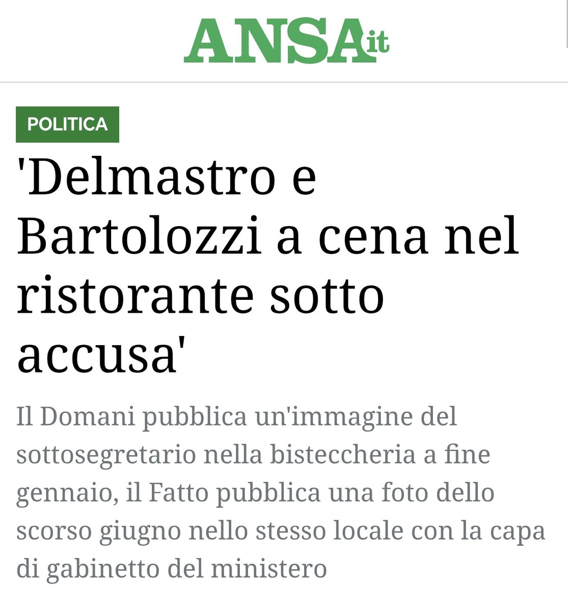 Dunque ricapitolando, oltre a Delmastro a cena nel locale legato a Caroccia, condannato e ritenuto prestanome del clan Senese, c’era anche il capo di gabinetto alla Giustizia, la stessa che disse: “Votate sì e ci togliamo di mezzo la magistratura. Sono plotoni di esecuzione.”