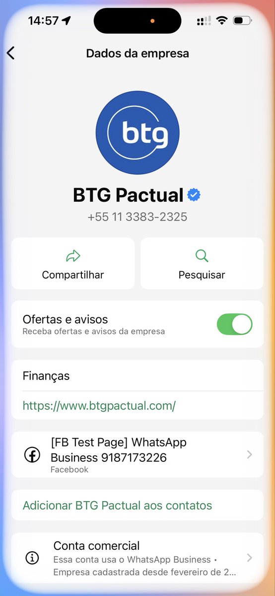 henryzp's tweet photo. @BTGPactual vocês enviaram um WhatsApp para ativar um assistente virtual? Achei estranho Pf confirmem #btg #btgpactual https://t.co/wGlwDwSyYs