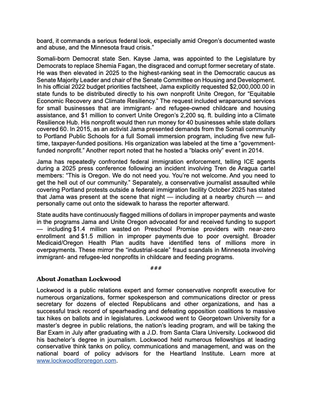 Lockwood for Congress tweet media