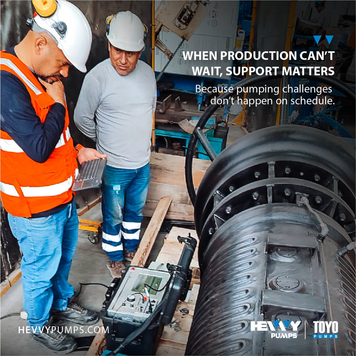 Pumping issues don’t happen on schedule.
When production is at risk, response matters.

Hevvy Pumps works alongside plant teams to stabilize operations and restore reliability — fast.

📩 solutions@hevvypumps.com
🌐 hevvypumps.com

#IndustrialSupport #SlurryPumps