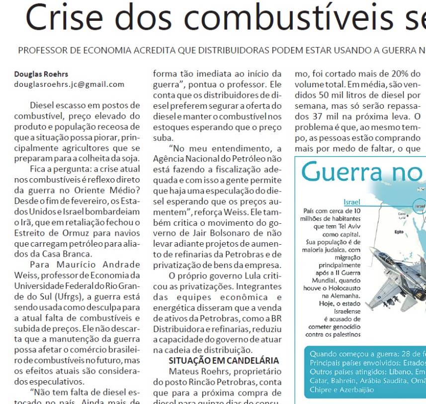 Matéria muito bem construída que tive o prazer de contribuir e que explica o movimento especulativo que algumas distribuidoras e postos têm feito provocando escassez do diesel e preços abusivos.

jornaldecandelaria.com.br/destaques/prof…