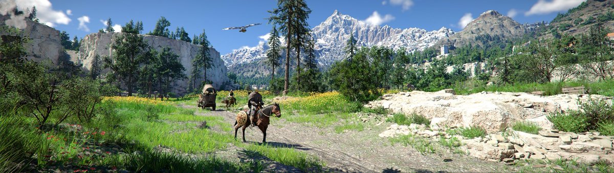 MrOxymos's tweet photo. Pas d’avis pour le moment sur Crimson Desert (que 5h de jeux) mais bordel en full ultra sur pc 32/9 ça claque ! https://t.co/TCrVfSPzNL