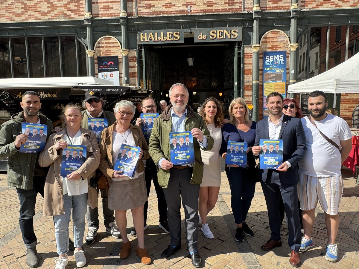 JulienOdoul's tweet photo. J’étais ce matin sur le marché de Sens pour participer à la dernière journée de campagne de la liste du @RNational_off menée par @LudovicMassard. Bravo aux colistiers engagés depuis des mois !
🗳️Dimanche, votez pour remettre Sens en ordre !
#Municipales2026
#DimancheJeVoteRN https://t.co/gwdiWm31sT