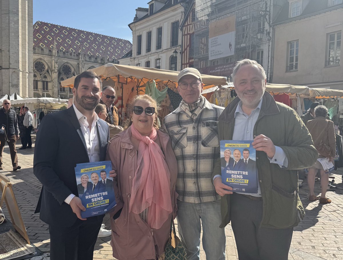 JulienOdoul's tweet photo. J’étais ce matin sur le marché de Sens pour participer à la dernière journée de campagne de la liste du @RNational_off menée par @LudovicMassard. Bravo aux colistiers engagés depuis des mois !
🗳️Dimanche, votez pour remettre Sens en ordre !
#Municipales2026
#DimancheJeVoteRN https://t.co/gwdiWm31sT