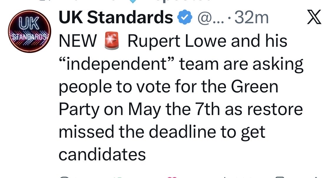 Lola voting Reform 🩵 tweet media