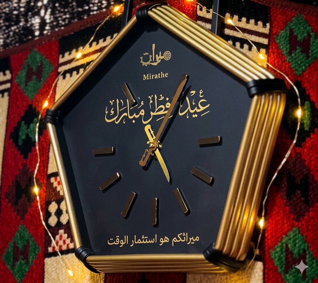 Mirath2024's tweet photo. #عيد_الفطر_١٤٤٧ه 
كل عام وانتم بخير 
من #متجر_ميراث 
مع #اول_ساعه_تراثيه_سعوديه https://t.co/yAFQnyIgWS