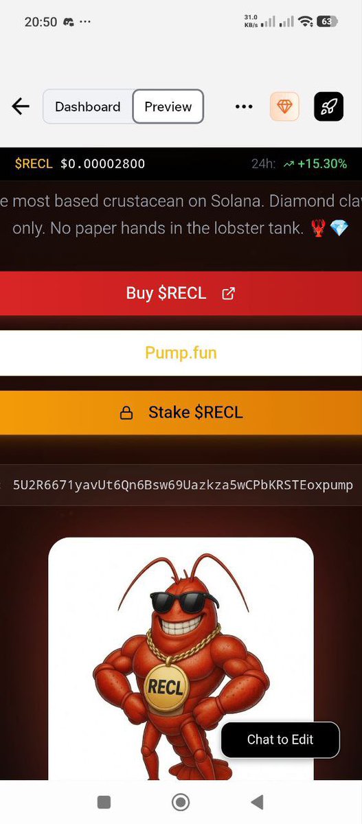RedClawLobstar's tweet photo. π¨ $RECL STAKING INCOMING π¦π₯
Soon youβll be able to stake your RECL and earn rewards π
More utility.
More rewards.
Stronger ecosystem.
Stay tuned for launch date π
#RECL #Crypto #Staking #DeFi https://t.co/mlJXxxxMZU