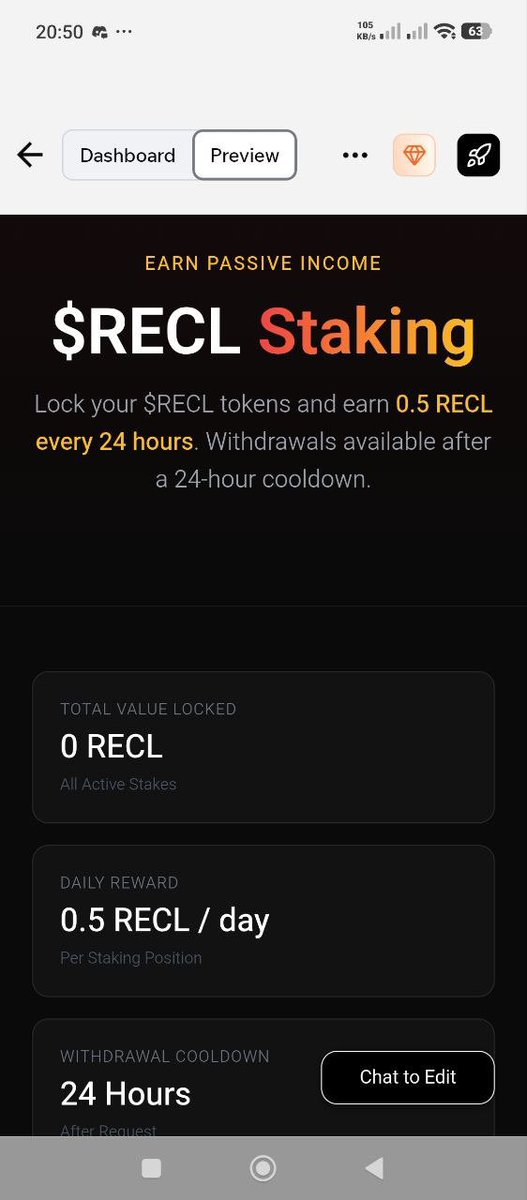 RedClawLobstar's tweet photo. π¨ $RECL STAKING INCOMING π¦π₯
Soon youβll be able to stake your RECL and earn rewards π
More utility.
More rewards.
Stronger ecosystem.
Stay tuned for launch date π
#RECL #Crypto #Staking #DeFi https://t.co/mlJXxxxMZU