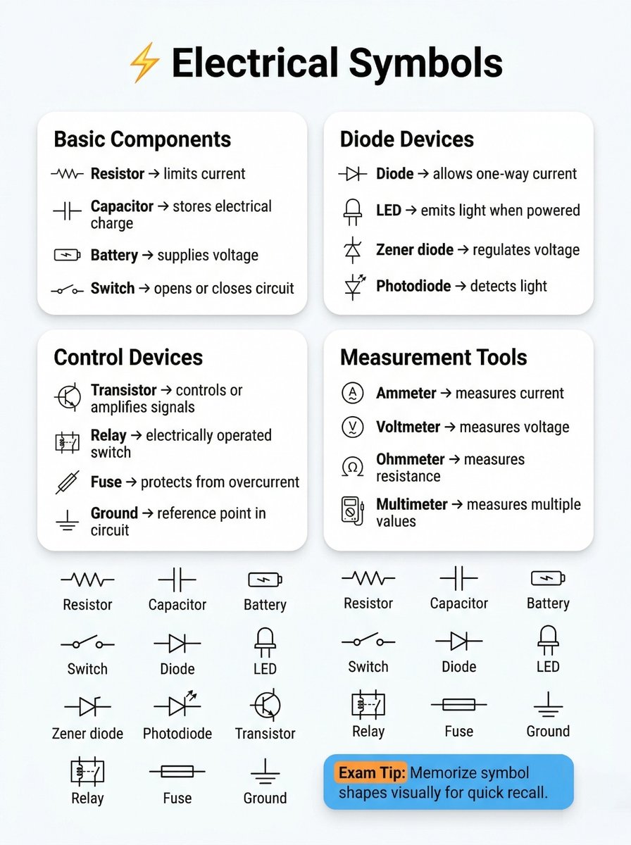 InferamAI's tweet photo. Electrical symbols guide https://t.co/Qaih4oxgFG
