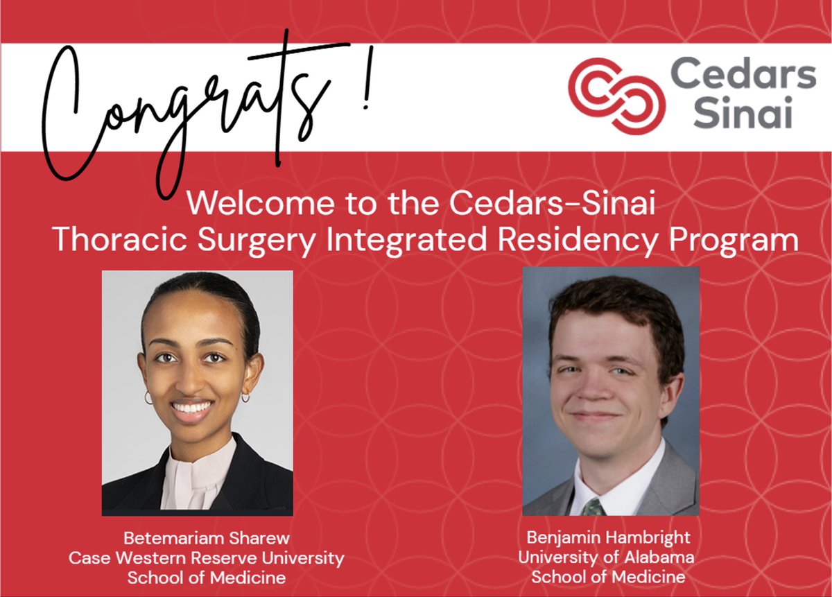 Cedars-Sinai Cardiothoracic Surgery Residency tweet media