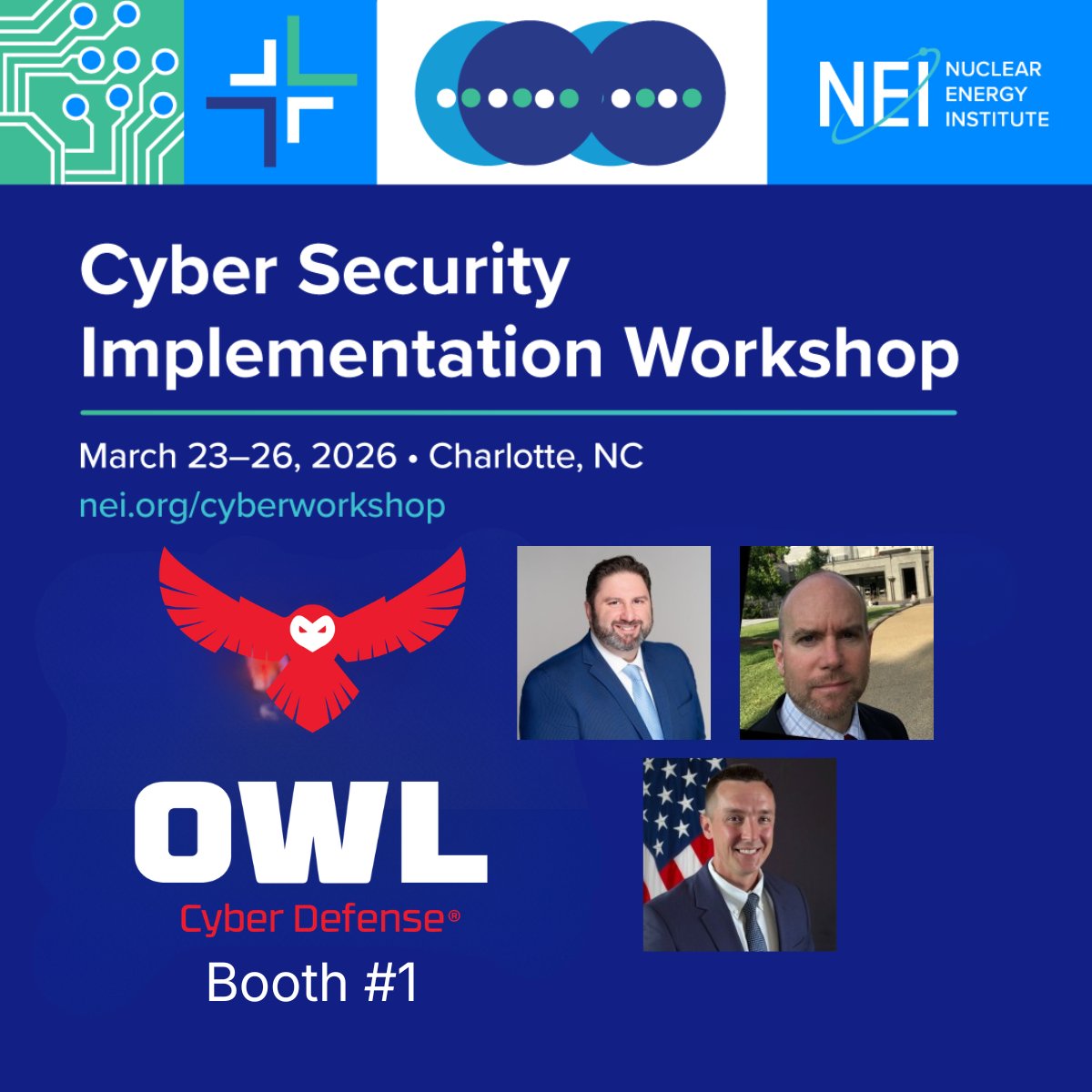owlcyberdefense's tweet image. We're off to Cyber Security Implementation Workshop hosted by the Nuclear Energy Institute (NEI) next week!

If you’ll be there, stop by booth #1🦉at mee our team⚡

 #NEI #CriticalInfrastructure #ICSsecurity