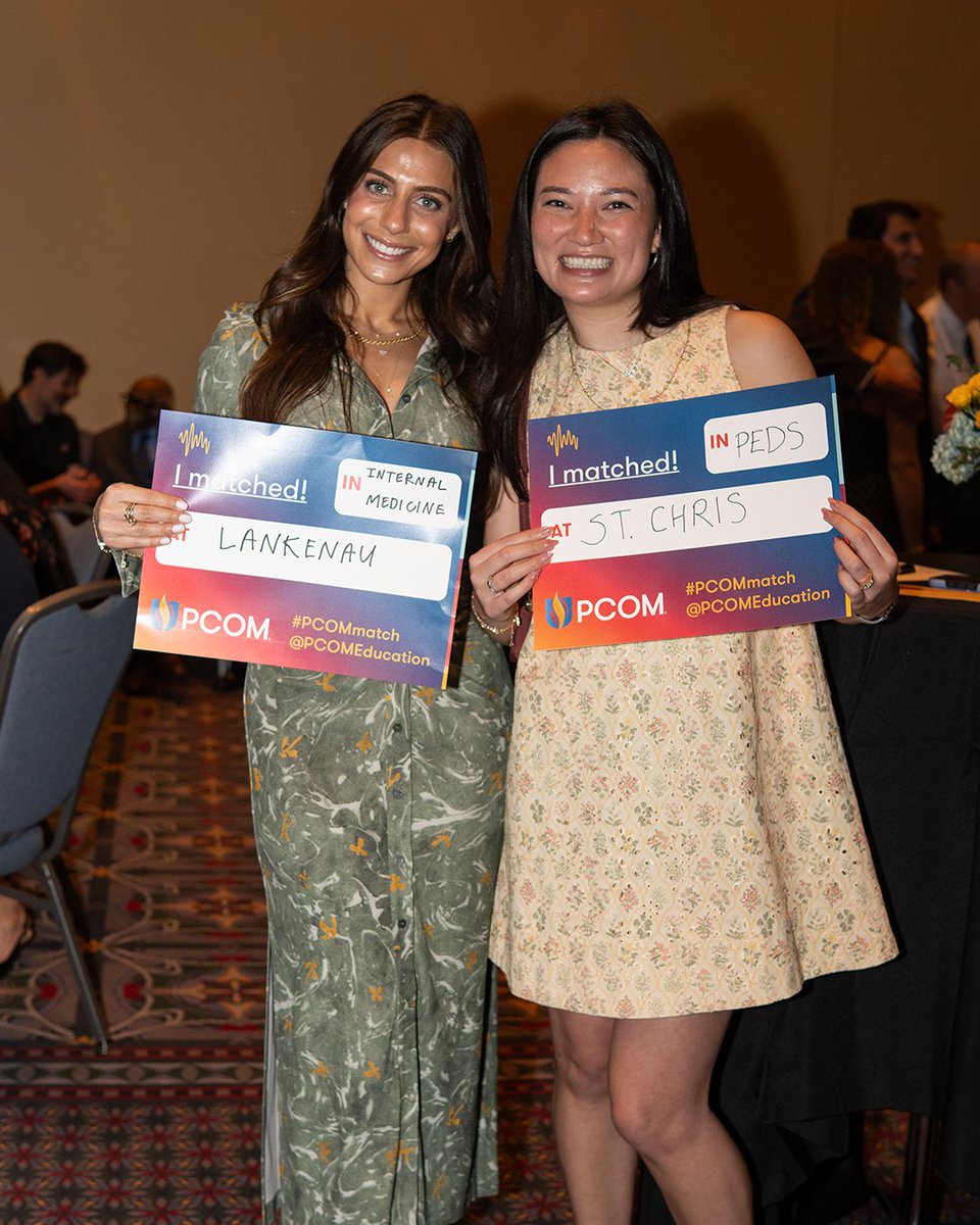 PCOMeducation's tweet photo. New residents loading…

Match Day may be over, but we're still celebrating! Whether you participated in the NRMP or another matching program, be sure to tag us @pcomeducation and use #PCOMmatch  

#Match2026 #MatchDay https://t.co/Rvwz8QVVJ7