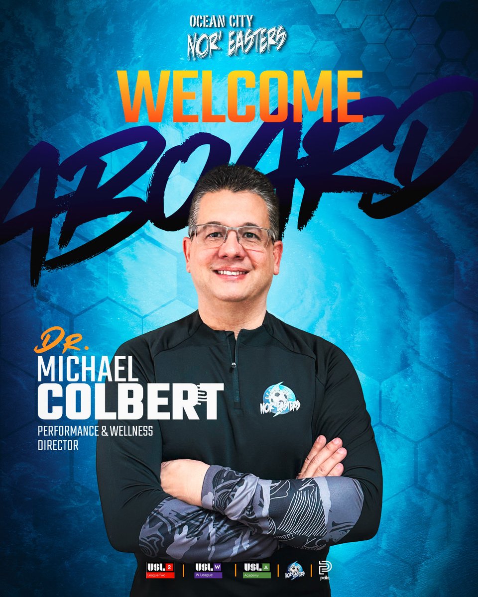 OCNoreasters's tweet image. The Nor’easters have announced that Dr. Michael Colbert has joined the club as the  Director of Performance and Wellness.

Read about Dr. C, the services he will provide, and this revolutionary step for the club here 📲 ➡️ tinyurl.com/DrMichaelColbe…

#path2pro | #thestormiscoming⛈️
