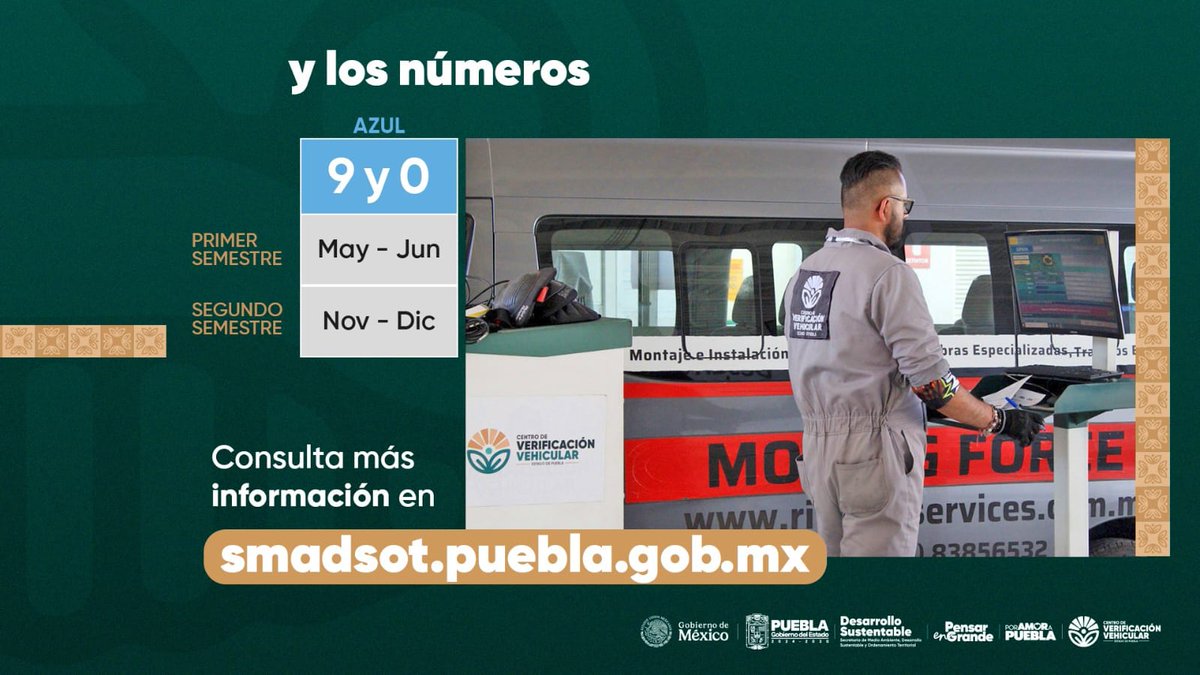#VerificaSinVueltas, todo claro y a tiempo. ⏰

Revisa el calendario según tu placa, agenda en línea y realiza tu verificación de forma sencilla y a tiempo. 

Con el respaldo del gobernador <a href="/armentapuebla_/">Alejandro Armenta</a>, acercamos servicios más claros y eficientes para las y los poblanos.
