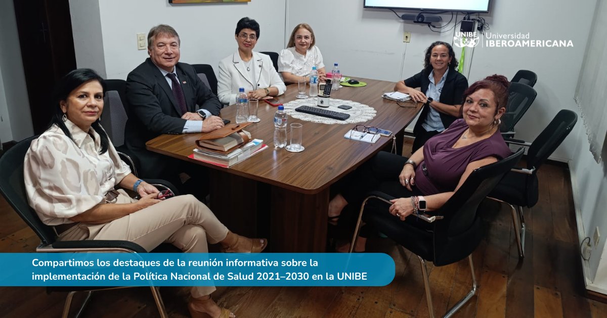unibepy's tweet image. Nos reunimos con representantes del Ministerio de Salud Pública y Bienestar Social para coordinar acciones que impulsen la Política Nacional de Salud 2021–2030 en el ámbito universitario
¡Seguimos trabajando por un futuro más sano y sostenible!
#UnibePy #BienestarIntegral