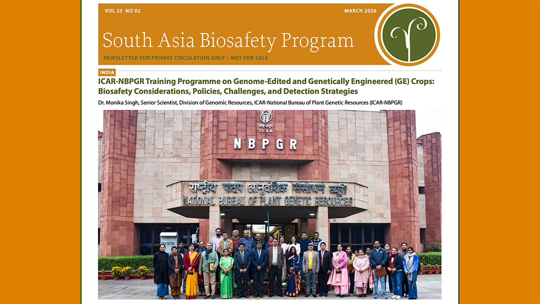 AgFoodSystems's tweet photo. In this month's SABP Newsletter, learn about the @icarindia NBPGR “Training Programme on Genome Edited and Genetically Engineered (GE)/Genetically Modified (GM) Crops and more - 📰 https://t.co/Fk6zD332Ww | 🗞️ Previous Issues: https://t.co/NvT9PPcNWk https://t.co/6KhrtbzMLj