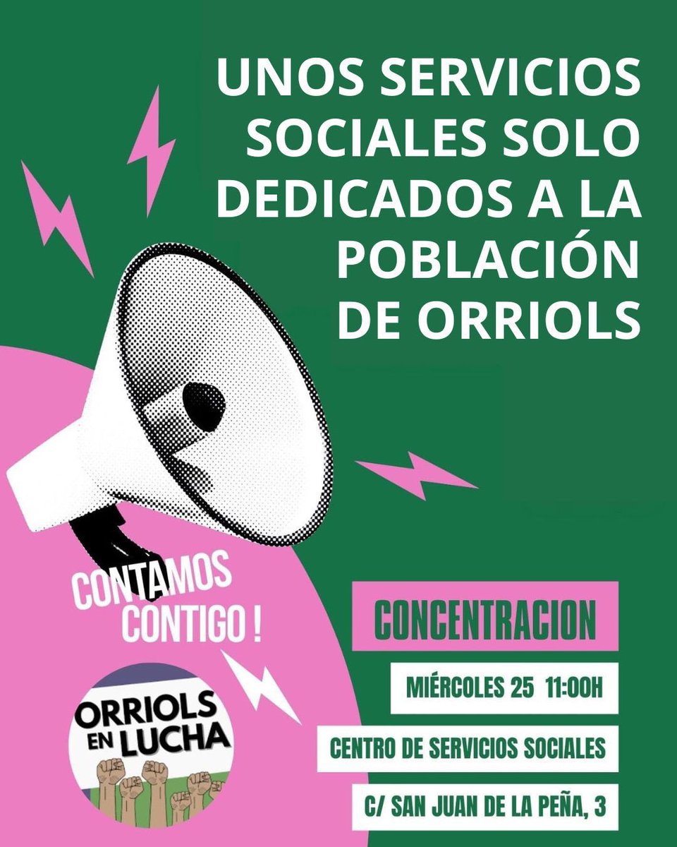 Reclamamos que #Orriols cuente con un centro de #serviciossociales realmente pensado para el barrio, con recursos suficientes y con una organización ajustada a su población y sus necesidades.

Ven a reclamar los servicios sociales que nos corresponden.

#DignidadParaOrriols