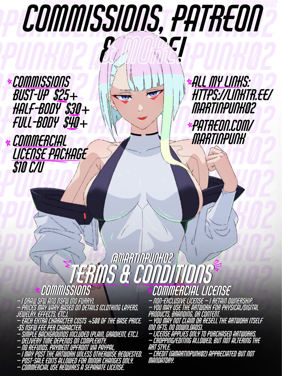 MartinPunk 🚨 COMMISSIONS OPEN 🚨 tweet media