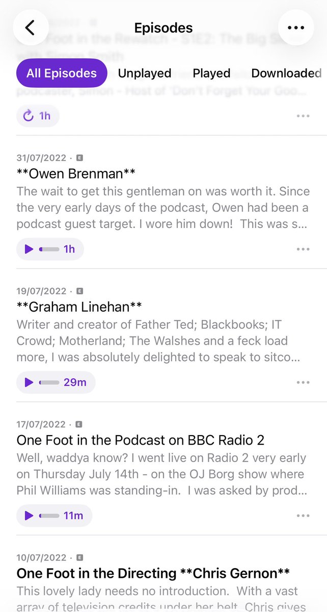 One Foot in the Grave - Podcast tweet media