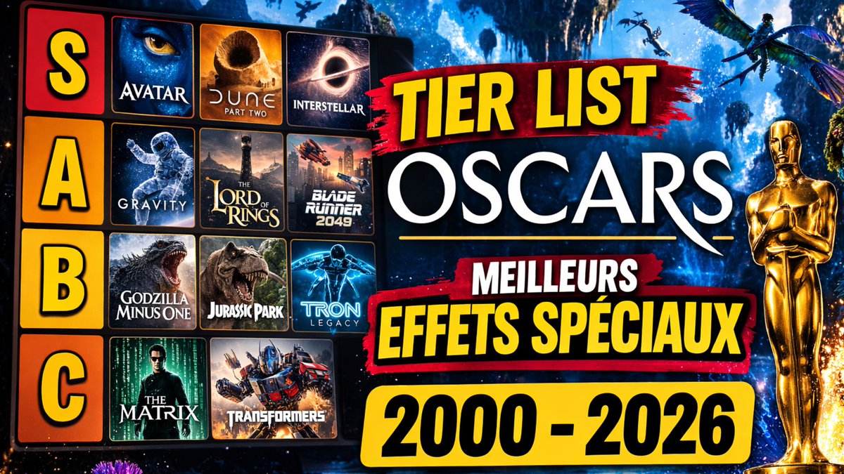 Rendez-vous avec <a href="/chimique77/">Nic O' Ciné / Fun Park</a> <a href="/homecineman/">Home Ciné Man 🍿</a> Axel Cartoons et <a href="/FrancoisBruwier/">Cinéclectisme</a> pour un live Tier List spécial #Oscars Like et RT un max 📽️📽️📽️ #cinema #youtube #fx #avatar #gravity #dune 

Lien : youtube.com/live/PmDBFSy0E…