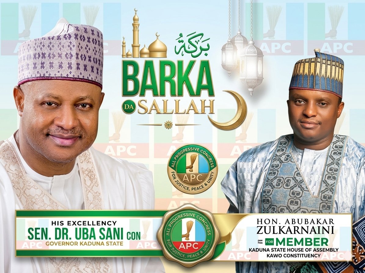 Eid Mubarak to all muslims around the world 🌙🌍

<a href="/ubasanius/">Senator Uba Sani</a>
<a href="/Mamman__Lagos/">Hon. sadiq MAMMAN LAGOS</a>