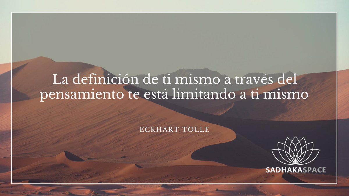 sadhaka_space's tweet photo. ☘️ La definición de ti mismo a través del pensamiento te está limitando a ti mismo (Eckhart Tolle) 🙏

👉 Más info: https://t.co/2YRsDi3GHG

#meditacion #mindfulness #meditaciononline #amor https://t.co/ItUUtzuIUp