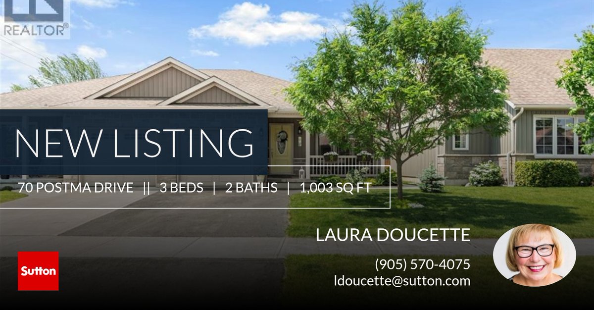 📍 New Listing 📍 Take a look at this fantastic new property that just hit the market located at 70 Postma Drive in Dunnville. Reach out here or at (905) 570-4075 for more infor... lauradoucette.sutton.com/showcase/70-po…