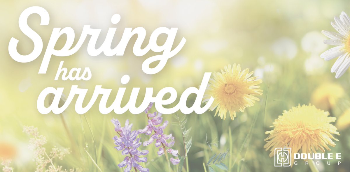 DoubleECompany's tweet photo. 🌼🪻 Spring has finally arrived! Here's to shaking off the winter blues, welcoming the colors of springtime &amp; brighter days ahead!

#1stdayofspring #springequinox #DoubleEGroup https://t.co/DANYMaf1Im
