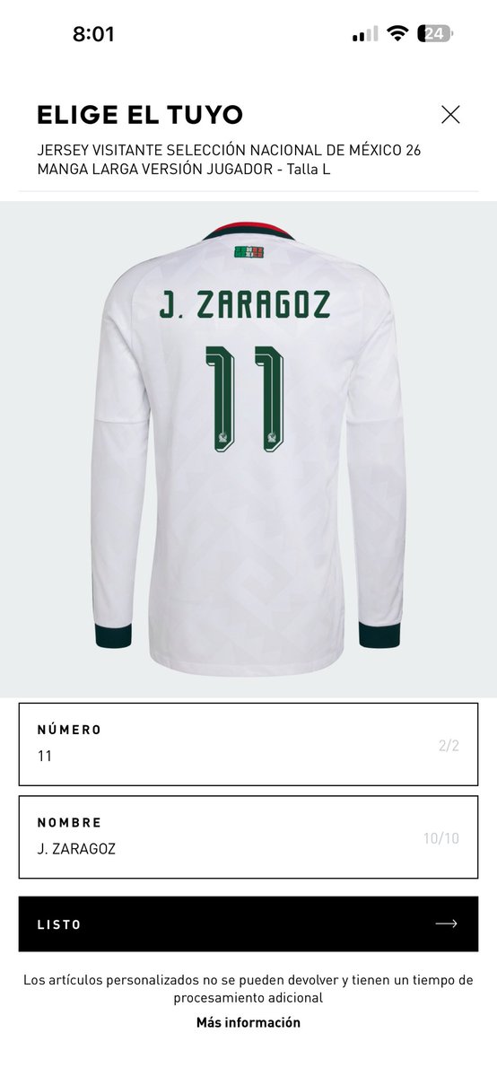 James_Zaragoza's tweet photo. Hola @adidasMX, me falta ponerle una letra para mi apellido completo, como le hacemos? https://t.co/dLxfgg2V6v