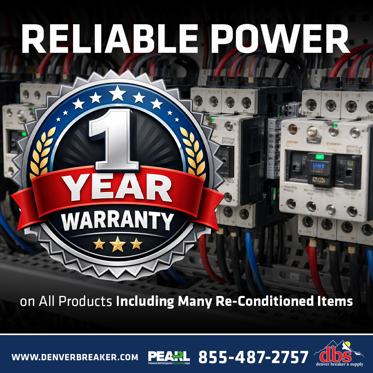 DenverBreaker's tweet photo. Buy with confidence! All of our products, including many reconditioned items, are backed by a 1-year warranty. 

Dependable electrical products, tested and trusted. Denver Breaker &amp; Supply delivers reliable solutions you can count on!!!

Learn more: https://t.co/VFnb6Kl9BD https://t.co/XSEpZiemEl