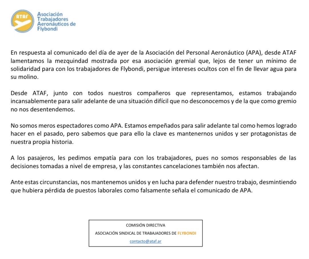 GDoggBA's tweet photo. Esclarecedor el audio además respecto a la complicidad del sindicato amarillo de Flybondi. Hace apenas dos meses desmentían la pérdida de puestos de trabajo. https://t.co/orZxO6JCZt