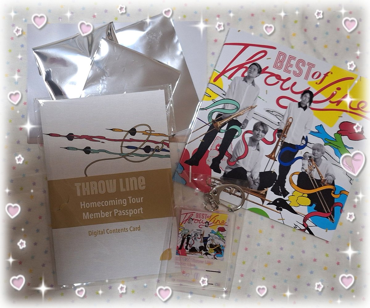 rinamayuto's tweet image. 昨日届いてました！

今日、研修3日間終わったから、早速聴きます🎶
一番くじ3回…もう、満足かも🤭
甲府のアーカイブも、観る時間ないからまだ買ってなくて😅
新曲初めて聴きます。
楽しみ楽しみ🥰︎💕︎︎
 #ThrowLine