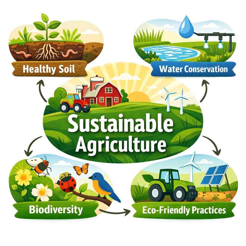 Mizan8428's tweet image. Sustainable agriculture is the future 🌱
From healthy soil to water conservation, every step matters.
Let’s grow smarter, greener, and better for tomorrow. 🌍
#SustainableAgriculture #ClimateAction #GreenFuture