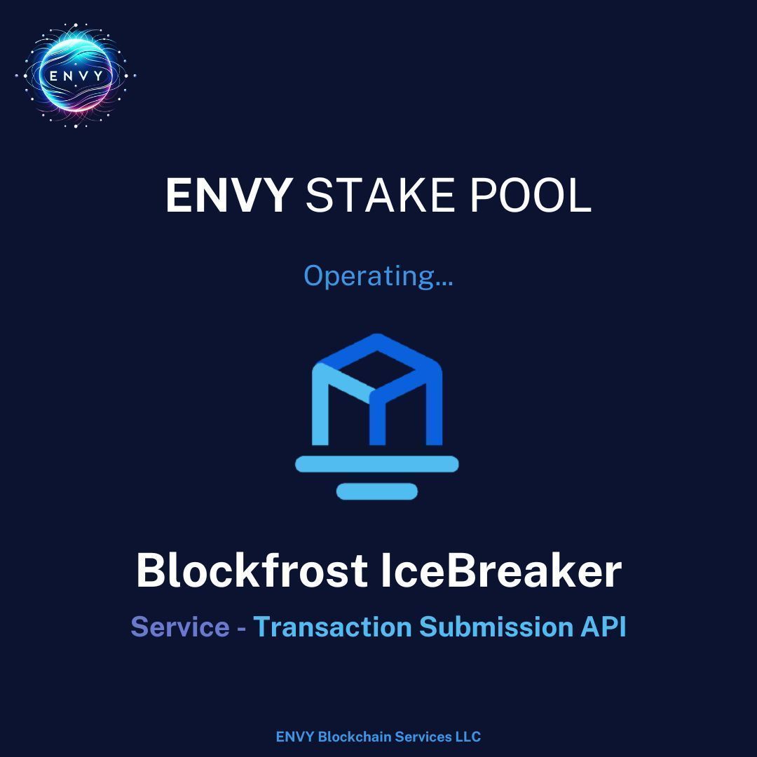 ENVY Stake Pool - Cardano | Iagon | Blockfrost tweet media