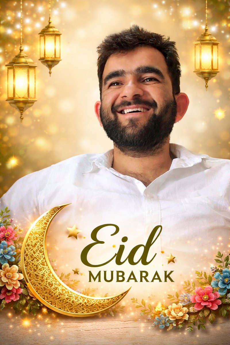 🌙✨ Eid ul Fitr Mubarak! ✨🌙

May this blessed occasion bring joy, peace, and prosperity to you and your family
May Allah accept your prayers, forgive your shortcomings, and shower endless blessings upon you

Wishing you happiness, good health, and success in every step of life