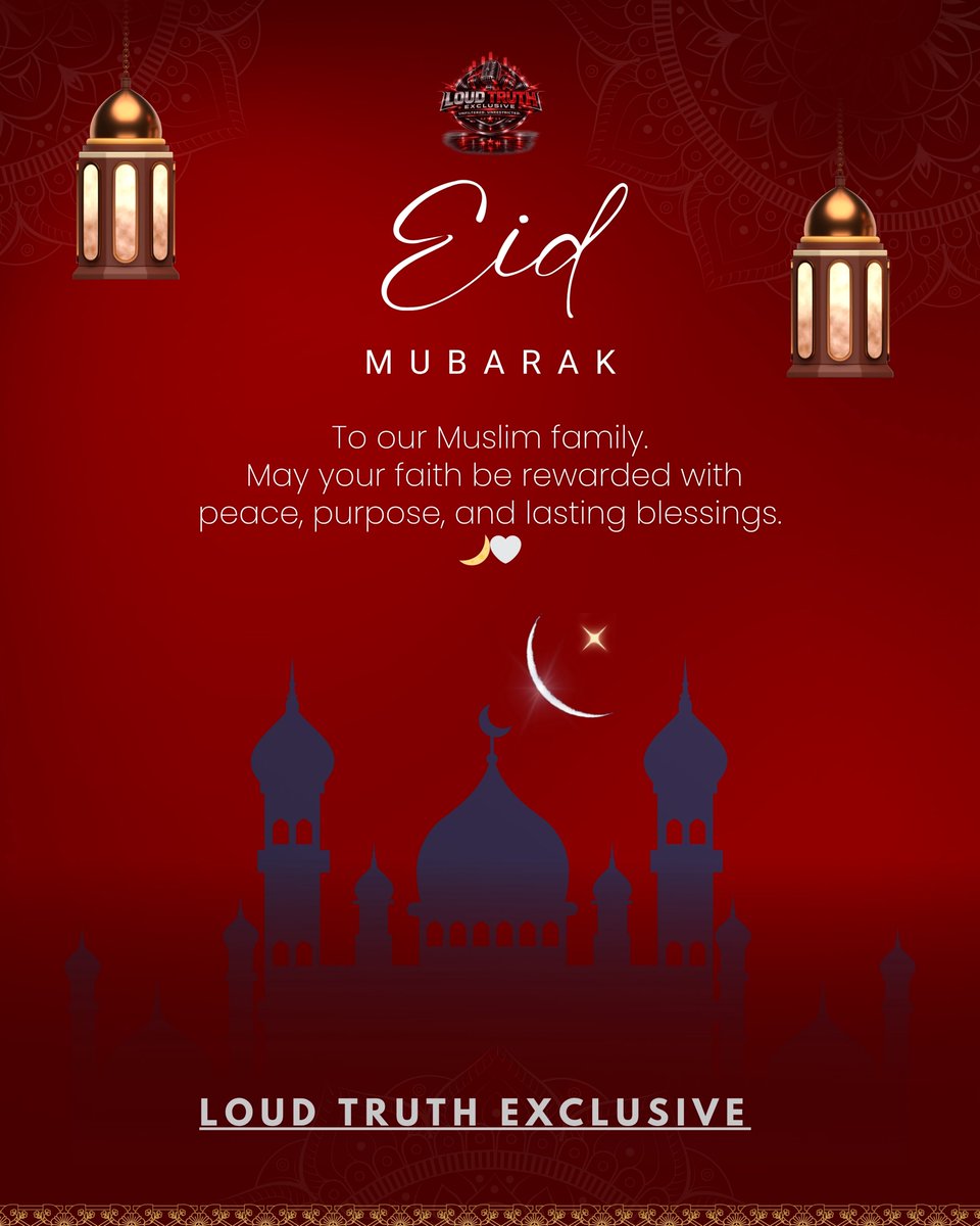 loudtruthexclus's tweet photo. Eid Mubarak from all of us at LOUD TRUTH EXCLUSIVE!🌙✨ https://t.co/tzxeqaQHqb