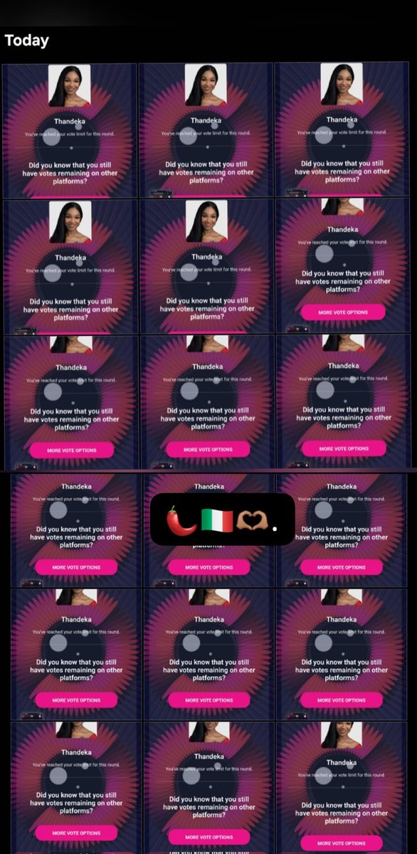 Just dashed some votes for Ashays mama T 🇮🇹. Everyone will feel it 🫵🏼 Lisende FC keep dragging Ashay and we will respond with those votes over here 🥱🌶.

ASHAY FOR CHILLERS PUNCH AMBASSADOR 

#ChillersPunchAmbassadors2026 #AshayInclusiveVibes #AshaySewlall