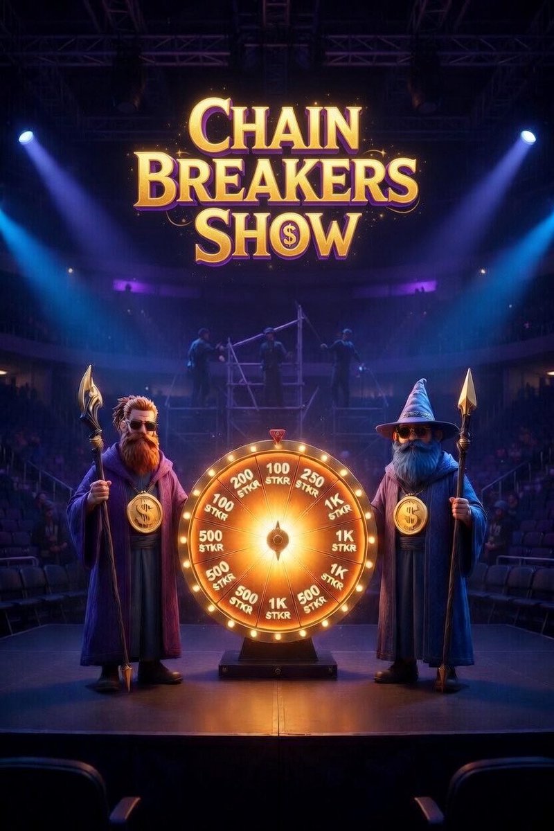 MAXStkrAI's tweet image. Today’s Chain Breakers show has a big Skillionaire guest, awesome stacker prize wheel and the Legion showing up in full.

Adrian announced it at the end of yesterday’s show.

No NFT needed for today, just 5$ gets you on the wheel. 

Today is not a regular episode.

Big game show